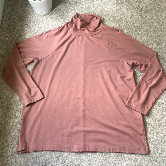 J. Jill Size LP Luxe Supima Everyday turtleneck tunic in dusty rose - Picture 10 of 10